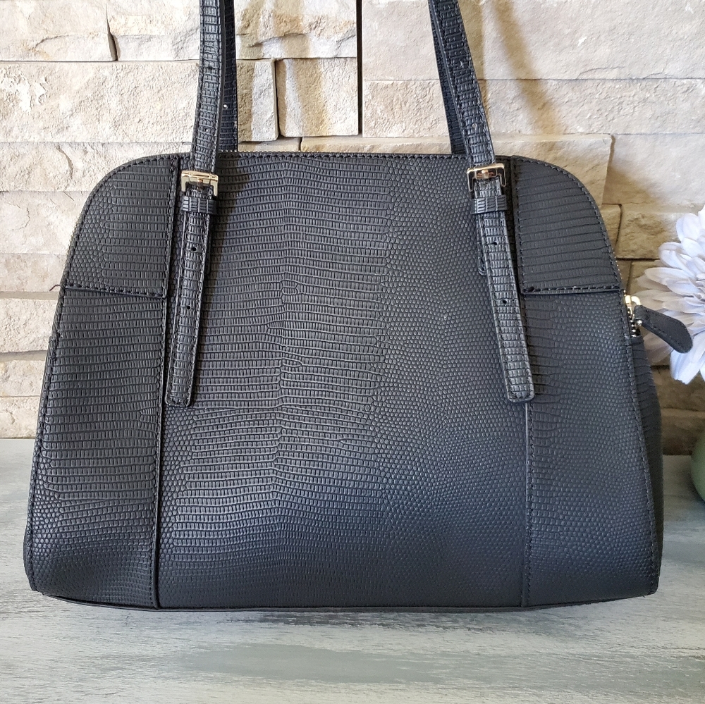 GUESS Huntley Black Medium Satchel - Picture 3 of 8